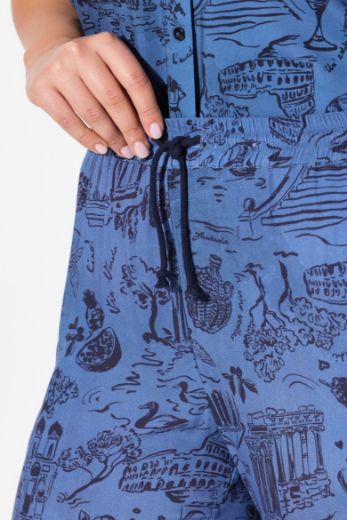 Plus size veliki brojevi Hlače elastičnog struka skraćenih nogavica za punije