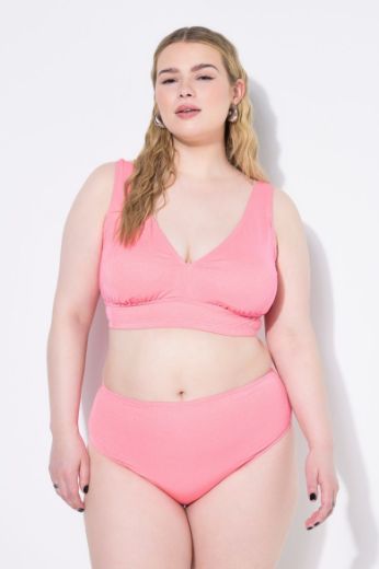 Plus size veliki brojevi Kupaće gaće visokog struka sa svjetlucavim efektom za punije
