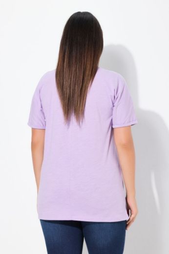 Plus size veliki brojevi Majica kratkih rukava V ovratnika za punije