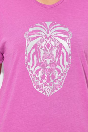 Plus size veliki brojevi Majica kratkih rukava V ovratnika za punije