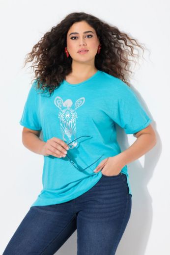 Plus size veliki brojevi Majica kratkih rukava V ovratnika za punije