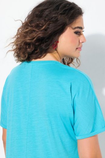 Plus size veliki brojevi Majica kratkih rukava V ovratnika za punije