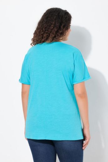 Plus size veliki brojevi Majica kratkih rukava V ovratnika za punije