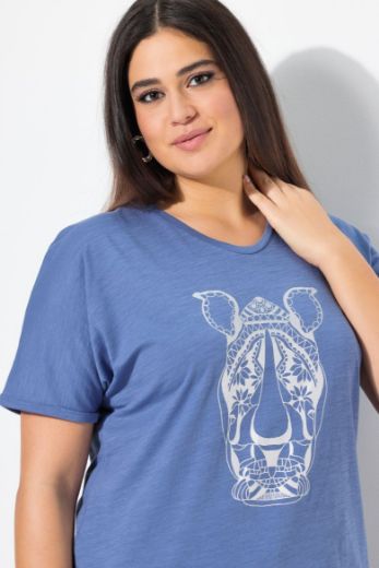 Plus size veliki brojevi Majica kratkih rukava V ovratnika za punije
