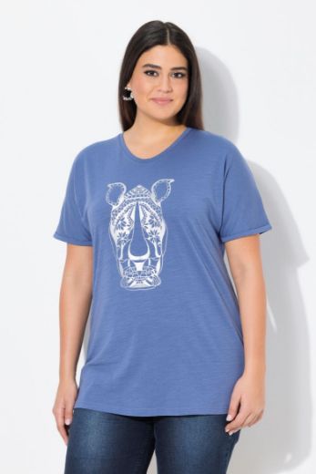 Plus size veliki brojevi Majica kratkih rukava V ovratnika za punije