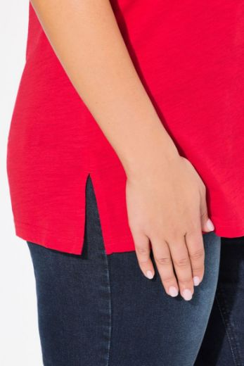 Plus size veliki brojevi Majica kratkih rukava V ovratnika za punije