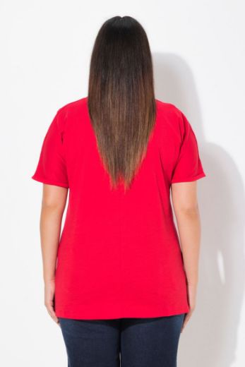 Plus size veliki brojevi Majica kratkih rukava V ovratnika za punije