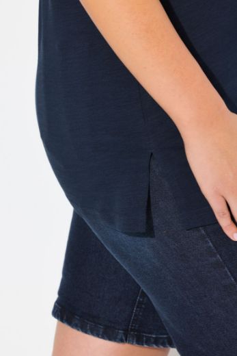 Plus size veliki brojevi Majica kratkih rukava V ovratnika za punije