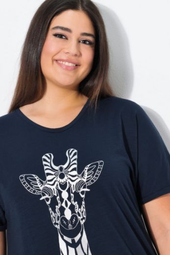 Plus size veliki brojevi Majica kratkih rukava V ovratnika za punije