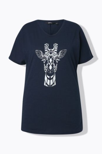 Plus size veliki brojevi Majica kratkih rukava V ovratnika za punije