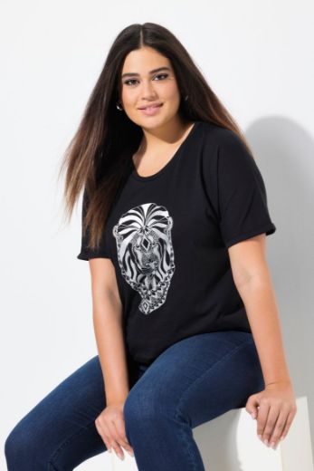 Plus size veliki brojevi Majica kratkih rukava V ovratnika za punije