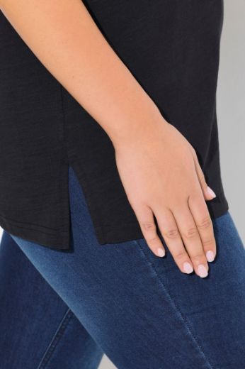 Plus size veliki brojevi Majica kratkih rukava V ovratnika za punije