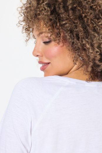 Plus size veliki brojevi Majica kratkih rukava V ovratnika za punije