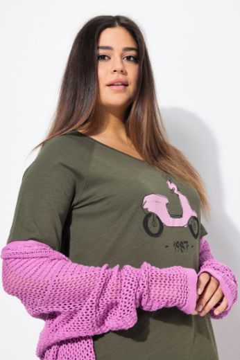 Plus size veliki brojevi Majica kratkih rukava V ovratnika za punije