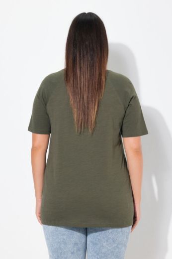 Plus size veliki brojevi Majica kratkih rukava V ovratnika za punije