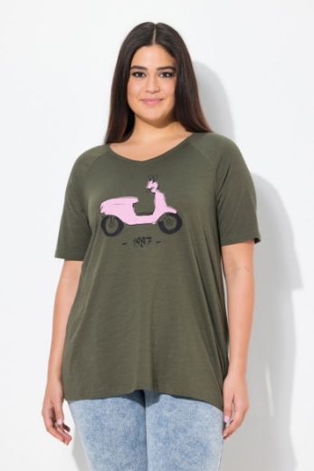 Plus size veliki brojevi Majica kratkih rukava V ovratnika za punije