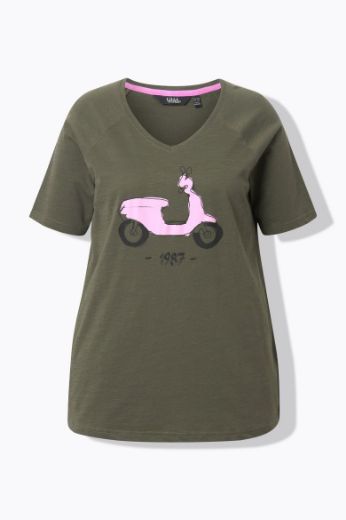 Plus size veliki brojevi Majica kratkih rukava V ovratnika za punije