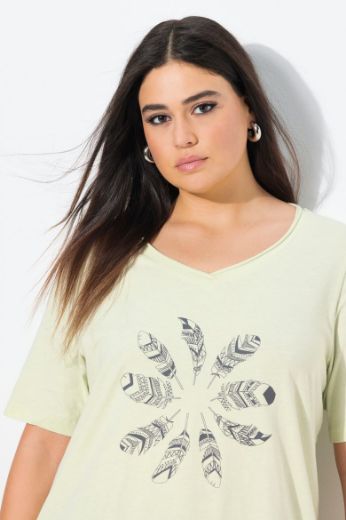 Plus size veliki brojevi Majica kratkih rukava V ovratnika za punije