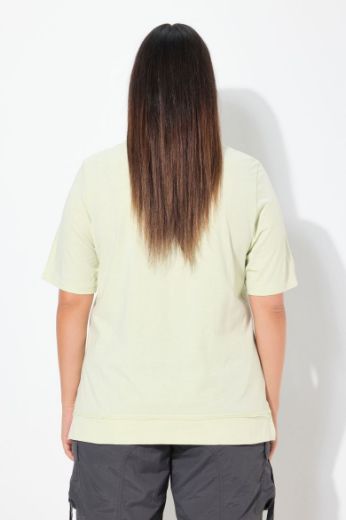 Plus size veliki brojevi Majica kratkih rukava V ovratnika za punije