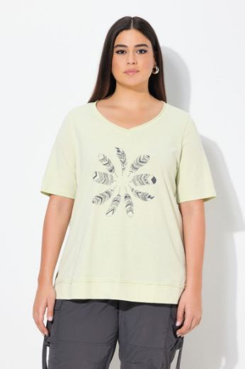 Plus size veliki brojevi Majica kratkih rukava V ovratnika za punije
