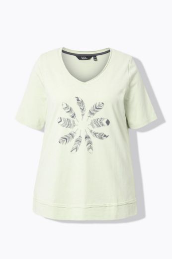 Plus size veliki brojevi Majica kratkih rukava V ovratnika za punije