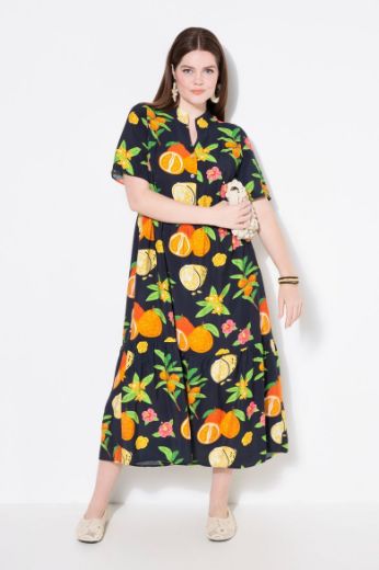 Plus size veliki brojevi Haljina maxi kratkih rukava A kroja za punije