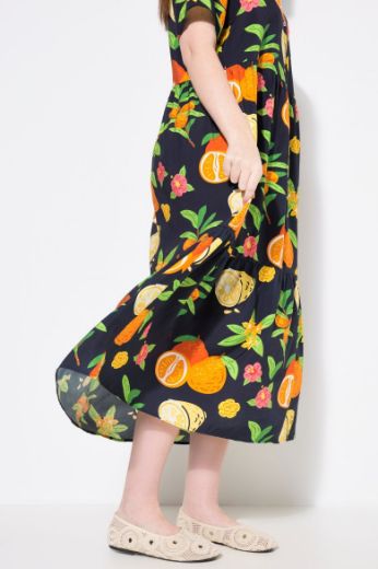 Plus size veliki brojevi Haljina maxi kratkih rukava A kroja za punije