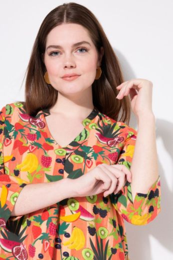 Plus size veliki brojevi Bluza 3/4 rukava V ovratnika za punije