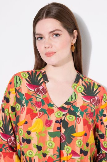 Plus size veliki brojevi Bluza 3/4 rukava V ovratnika za punije