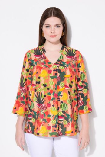 Plus size veliki brojevi Bluza 3/4 rukava V ovratnika za punije