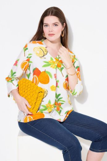 Plus size veliki brojevi Bluza 3/4 rukava V ovratnika za punije