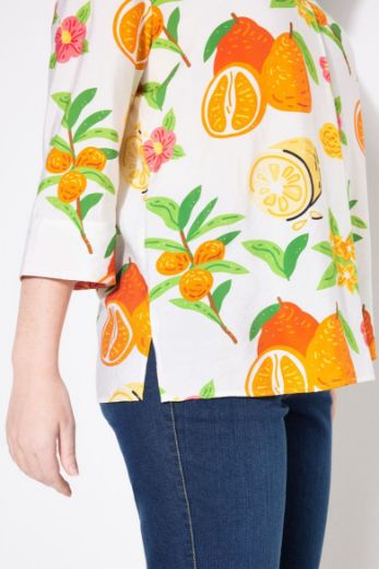 Plus size veliki brojevi Bluza 3/4 rukava V ovratnika za punije