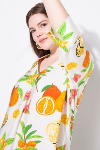 Plus size veliki brojevi Bluza 3/4 rukava V ovratnika za punije