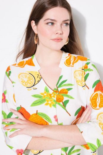 Plus size veliki brojevi Bluza 3/4 rukava V ovratnika za punije