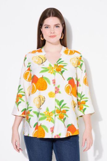 Plus size veliki brojevi Bluza 3/4 rukava V ovratnika za punije