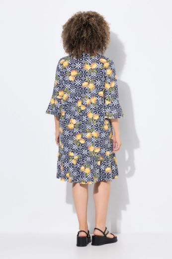 Plus size veliki brojevi Haljina midi 3/4 rukava A kroja za punije