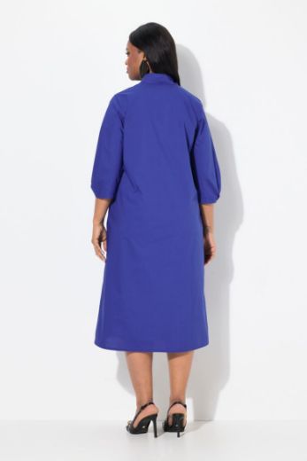 Plus size veliki brojevi Haljina midi 3/4 rukava A kroja za punije