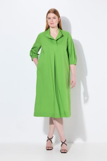 Plus size veliki brojevi Haljina midi 3/4 rukava A kroja za punije