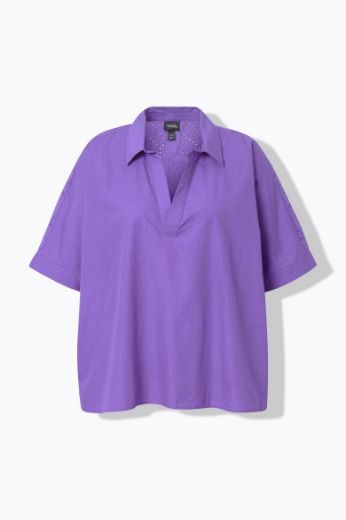 Plus size veliki brojevi Bluza kratkih rukava šireg kroja za punije