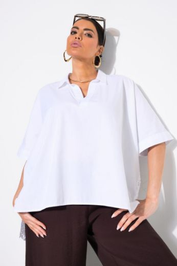 Plus size veliki brojevi Bluza kratkih rukava šireg kroja za punije