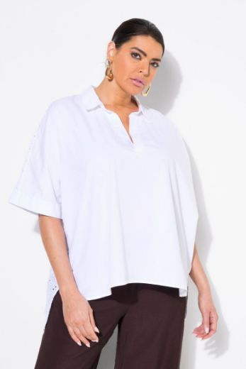 Plus size veliki brojevi Bluza kratkih rukava šireg kroja za punije