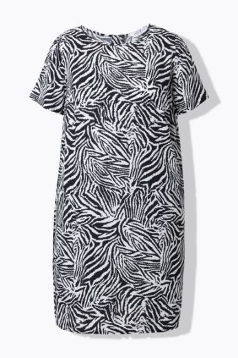 Plus size veliki brojevi Haljina midi kratkih rukava za punije