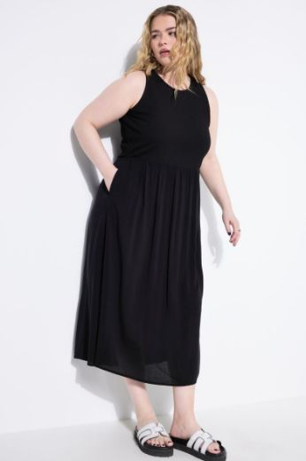 Plus size veliki brojevi Haljina maxi bez rukava A kroja za punije