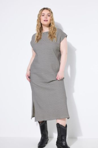 Plus size veliki brojevi Hajina midi kratkih rukava za punije