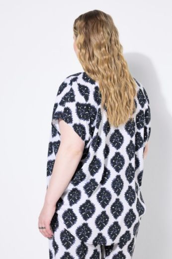 Plus size veliki brojevi Bluza kratkih rukava šireg kroja za punije