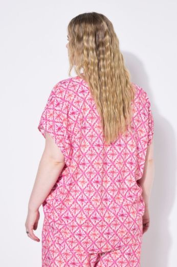 Plus size veliki brojevi Bluza kratkih rukava šireg kroja za punije