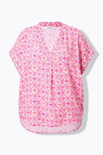 Plus size veliki brojevi Bluza kratkih rukava šireg kroja za punije