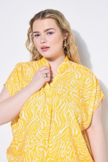 Plus size veliki brojevi Bluza kratkih rukava šireg kroja za punije