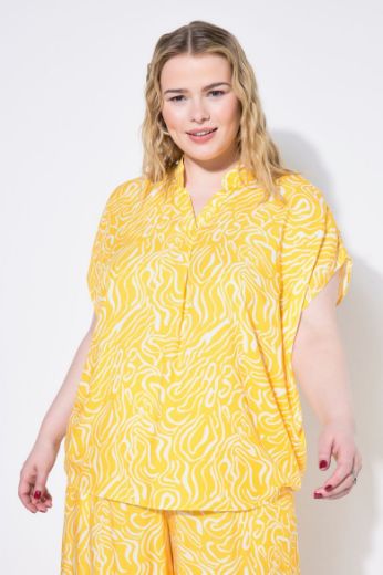 Plus size veliki brojevi Bluza kratkih rukava šireg kroja za punije