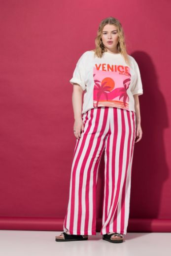 Plus size veliki brojevi Hlače od muslina širokih nogavica za punije